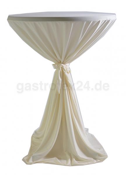 Stehtischhusse "President" - 100% Polyester - für Stehtische 80-90 cm rund - Farbe: sekt (creme)